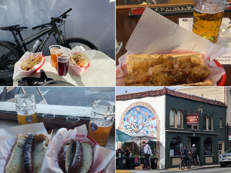 Bike, brats in baskets and beers